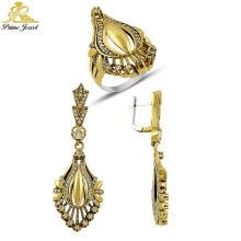 Gümüş Otantik Taşlı Set